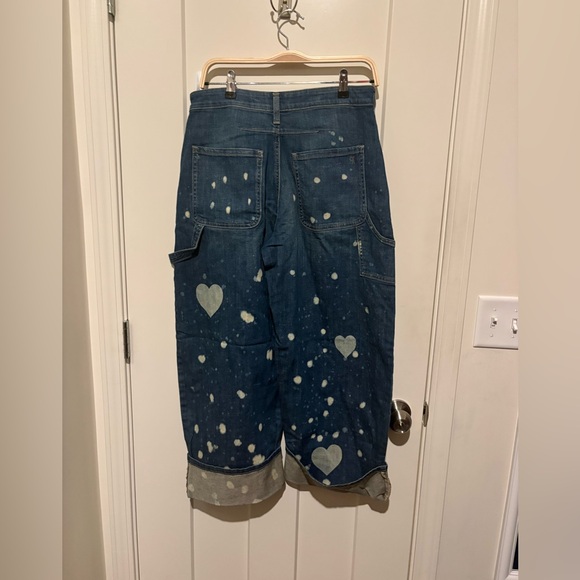 Anthropologie The Kayden Barrel Carpenter Jeans by Pilcro 27 Heart Dust Wash NWT - Picture 7 of 7